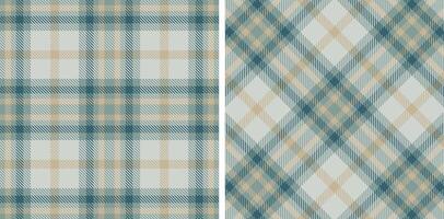 Metallic Cool Grey and Vivid Putty Seamless Tartan Fabric Design vector