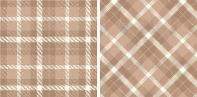 Pastel Seamless Tartan in Vivid Mushroom tones Fabric Design vector