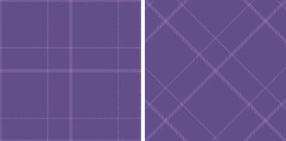 Pale Deep Lilac and Muted Twilight Seamless Tartan Fabric Design vector