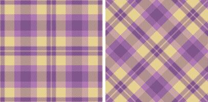 Light Light Mauve and Light Muted Purple Seamless Tartan Fabric Design vector