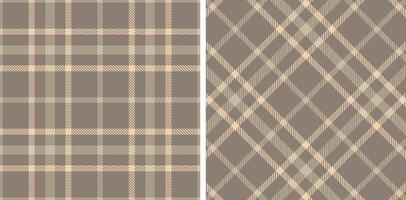 Pastel Neon Warm Grey Seamless Tartan Fabric Design vector