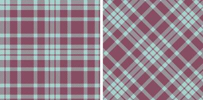 Cool Silver Seamless Tartan with Iridescent Dark Mauve accents Fabric Design vector