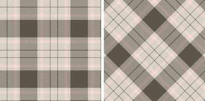 Iridescent Light Grey and Vivid Charcoal Grey Seamless Tartan Fabric Design vector