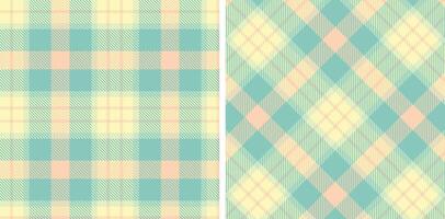 Pastel Warm Egg Shell Seamless Tartan Fabric Design vector