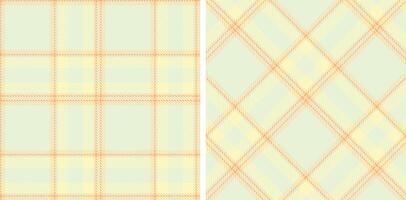 Iridescent Pale Peach and Cool Peach Seamless Tartan Fabric Design vector