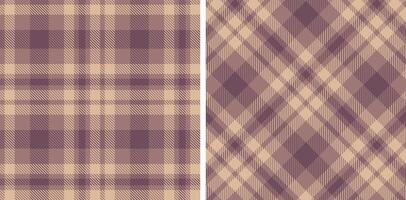 Rich Reddish Grey and Deep Putty Seamless Tartan Fabric Design vector