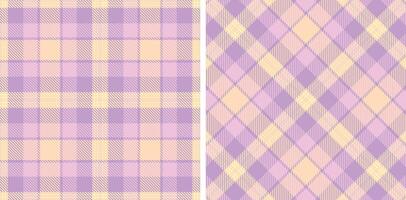 Warm Light Peach and Soft Egg Shell Seamless Tartan Fabric Design Variant 857 vector