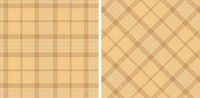 Pastel Seamless Tartan in Warm Tan tones Fabric Design vector