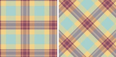 Neon Dark Mauve and Smoky Sand Seamless Tartan Fabric Design vector