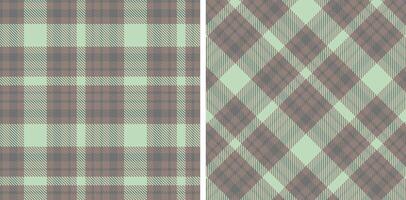 Deep Warm Grey Seamless Tartan with Muted Medium Grey accents Fabric Design vector
