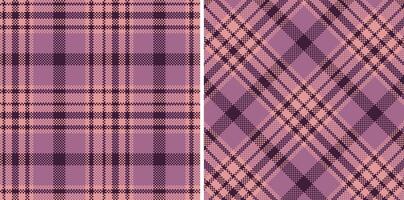 Modern Warm Dusty Pink Seamless Madras Plaid Textile Design vector