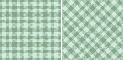Iridescent Greenish Grey Seamless Madras Plaid with Soft Ice accents Textile Design vector