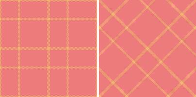 Modern Seamless Madras Plaid in Iridescent Apricot tones Textile Design vector