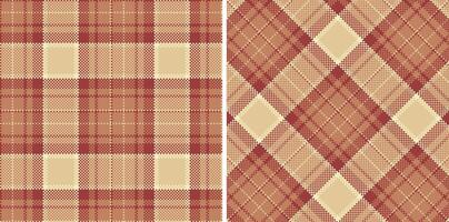 Modern Seamless Madras Plaid in Iridescent Dusty Red tones Textile Design vector