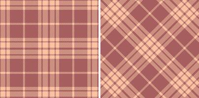 Modern Bright Dusky Rose Seamless Madras Plaid Textile Design vector