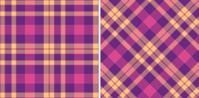 Modern Neon Darkish Pink Seamless Madras Plaid Textile Design vector