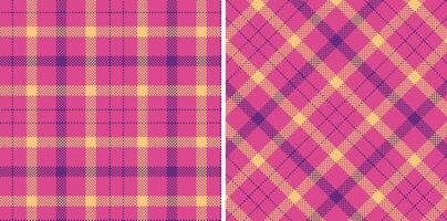 Cool Darkish Pink Seamless Madras Plaid with Rich Darkish Purple accents Textile Design vector