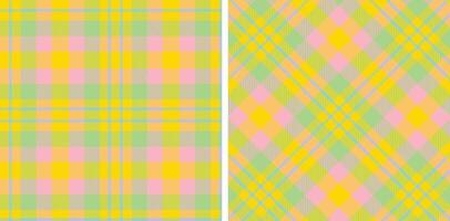 Dusty Sunflower Yellow Seamless Tartan with Metallic Lightblue accents Fabric Design vector
