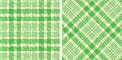Spring Neon Green and Dusty Pale Seamless Tartan Fabric Design vector