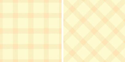 Spring Smoky Pale Peach and Metallic Pale Seamless Tartan Fabric Design vector