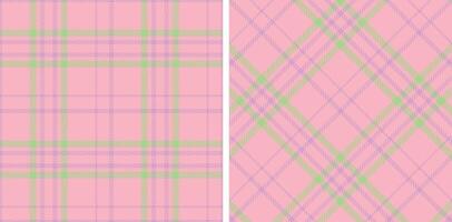 Spring Seamless Tartan featuring Dusty Soft Pink and Warm Light Lavendar Fabric Design vector