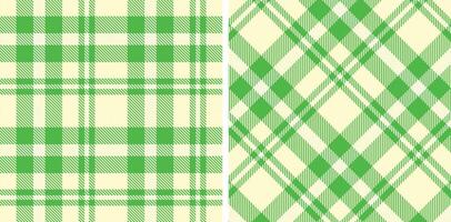 Spring Seamless Tartan featuring Iridescent Off White and Light Green Fabric Design vector