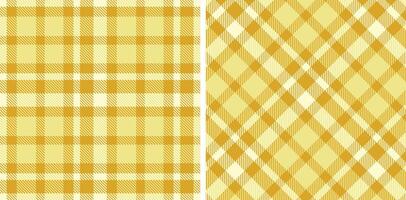 Spring Dark Yellow Ochre and Iridescent Pale Seamless Tartan Fabric Design vector