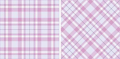 Spring Deep Pale Grey and Dusty Light Lavendar Seamless Tartan Fabric Design vector