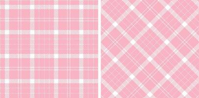 Spring Iridescent White and Neon Soft Pink Seamless Tartan Fabric Design vector