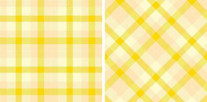 Spring Seamless Tartan featuring Warm Pale and Pale Pale Peach Fabric Design vector