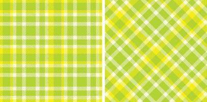 Spring Deep Lime and Metallic Yellow Seamless Tartan Fabric Design vector