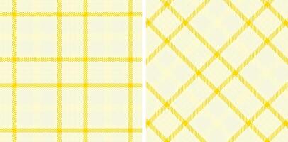 Spring Neon Pale and Deep Off White Seamless Tartan Fabric Design vector