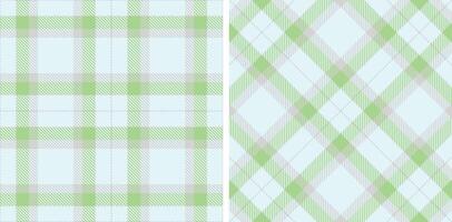 Spring Soft Silver and Soft Ice Blue Seamless Tartan Fabric Design vector