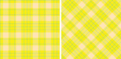 Spring Seamless Tartan featuring Iridescent Yellow and Soft Mint Green Fabric Design vector