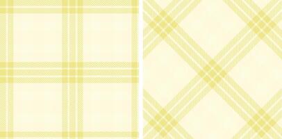 Spring Seamless Tartan featuring Rich Off White and Soft Dark Cream Fabric Design vector
