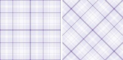 Muted Pale Grey Seamless Tartan with Light Amethyst accents Fabric Design vector