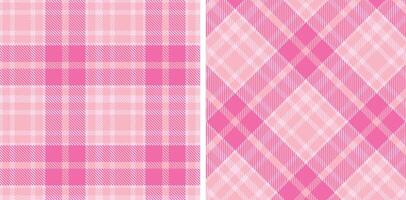 Spring Seamless Tartan featuring Soft Light Pink and Dark Soft Pink Fabric Design vector