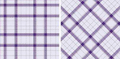 Spring Smoky Pale Grey and Muted Indigo Seamless Tartan Fabric Design vector