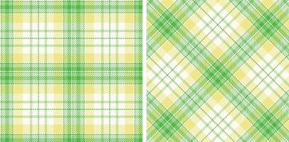 Spring Muted Very Light Pink and Bright Green Seamless Tartan Fabric Design vector