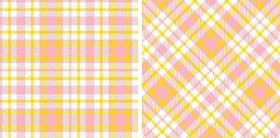 Spring Seamless Tartan featuring Pale Soft Pink and Dark White Fabric Design vector