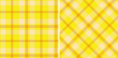 Spring Dark Yellow and Metallic Pale Peach Seamless Madras Plaid Textile Design vector