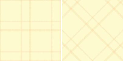 Iridescent Pale Peach Seamless Madras Plaid with Iridescent Pale accents Textile Design vector