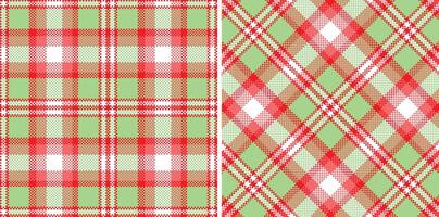 Light Fire Engine Red and Cool White Seamless Madras Plaid Textile Design vector