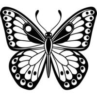 Bold Butterfly Illustration in Flat Style with Bright Solid Colors vector