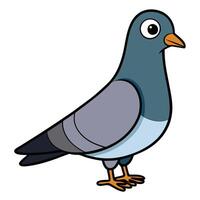 Bold Bird Icon Design in Solid Colors with White Background vector