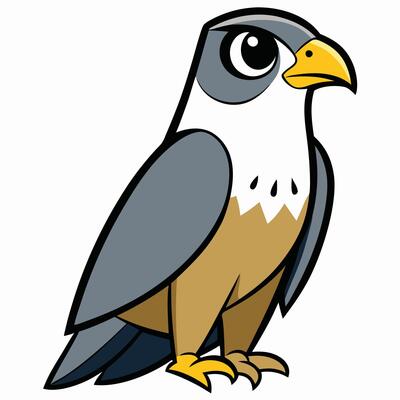 Flat Bird Illustration with Solid Colors for Branding