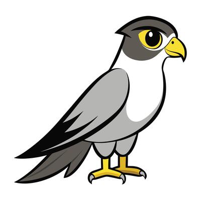 Clean Bird Design in Flat Style with Solid Color Scheme