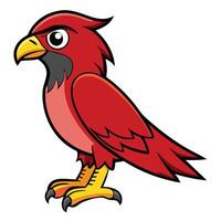 Bold Bird Design in Flat Style with Solid Colors vector