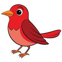 Design of a Bird for Urban Wildlife with Solid Colors vector