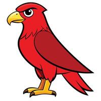 Minimalist Flat Bird with Clean Solid Colors vector